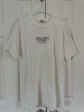 Comfort Colors White Short Sleeve Tee with 'Once Upon A Studio' Print